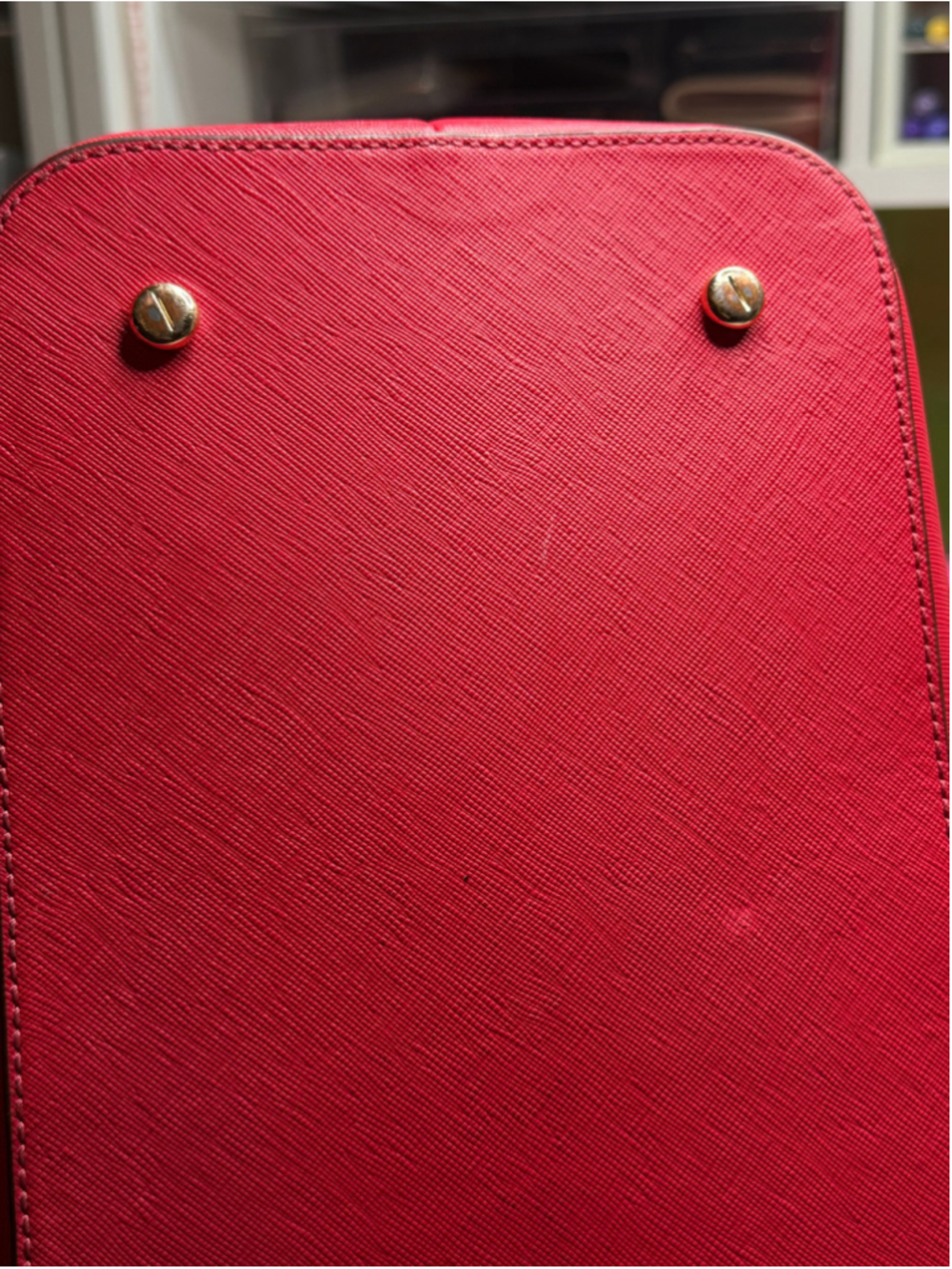 Women's Henri Bendel Deep Pink Saffiano Leather Tote Bag One Size - Picture 6 of 11